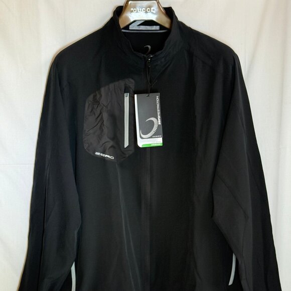 NWT Zero Restriction Men's Z700 Full Zip Windwear Lightweight Jacket -Black -XXL - Picture 1 of 7